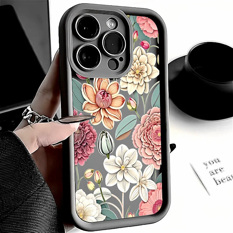 Floral Summer Thickened Anti-Fall Phone Case Cover Shell