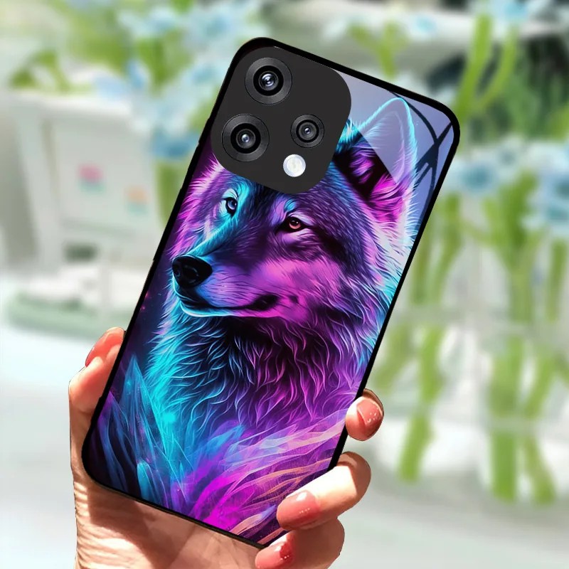 Luxury Hard PC Tempered Glass Phone Case Back Cover