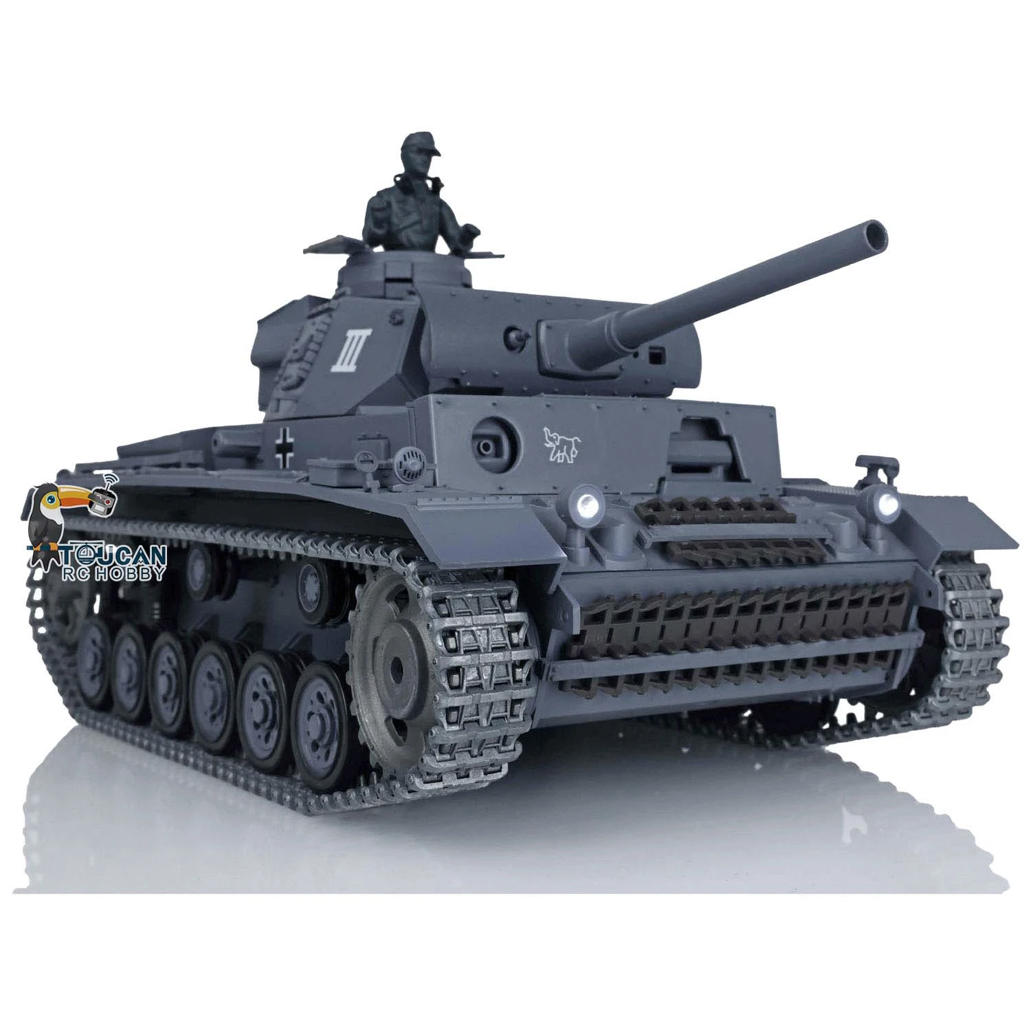1/16 Scale Toys HENG LONG 7.0 Upgraded Panzer III L RTR RC Tank 3848 W/ 360° Turret RC Panzer for Boys TH17343-SMT4 5