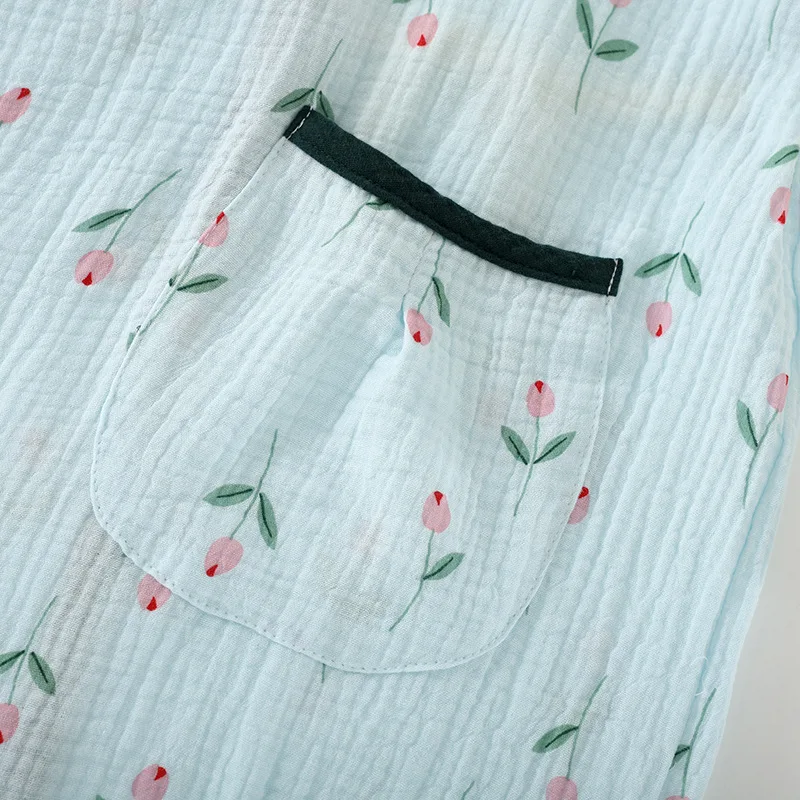 Women's multi-colors flower printing short sleeve bath towel bathrobe Sleepwear Nightgown Home