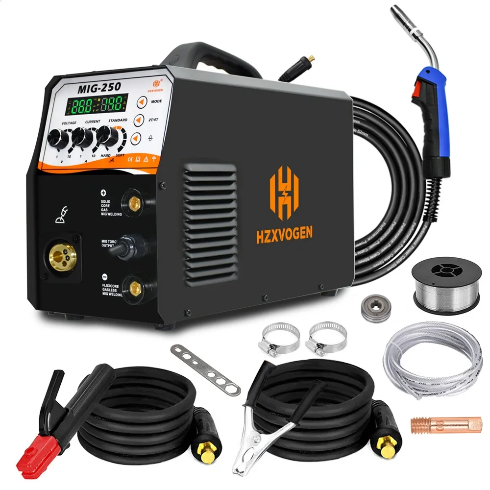 Hzxvogen 4 In 1 Mig Arc Tig Welder Gas Gasless 2t 4t 220v Igbt Mig