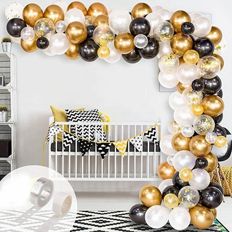 Promotion! Gold Balloons Garland Arch Kit Confetti Metallic Latex Balloon Baby Shower Birthday Graduation Party Decor |