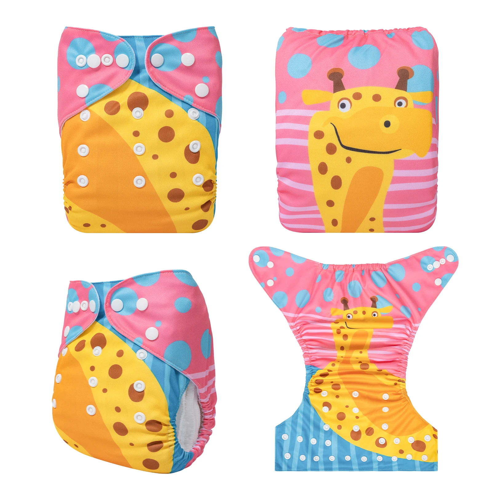 Eco-Friendly Reusable Baby Cloth Diaper with Microfiber Insert