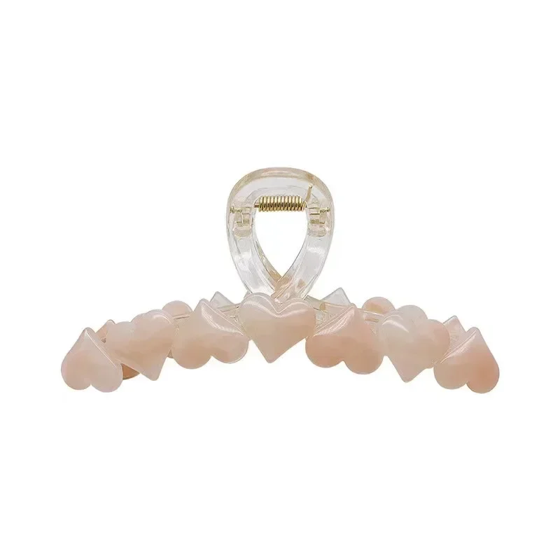 Women's Love Jelly Claw Clip Girl's Back Spoon Summer Korean New Exquisite Shark Clip Fashion Accessories Hair 13cm hair accessories