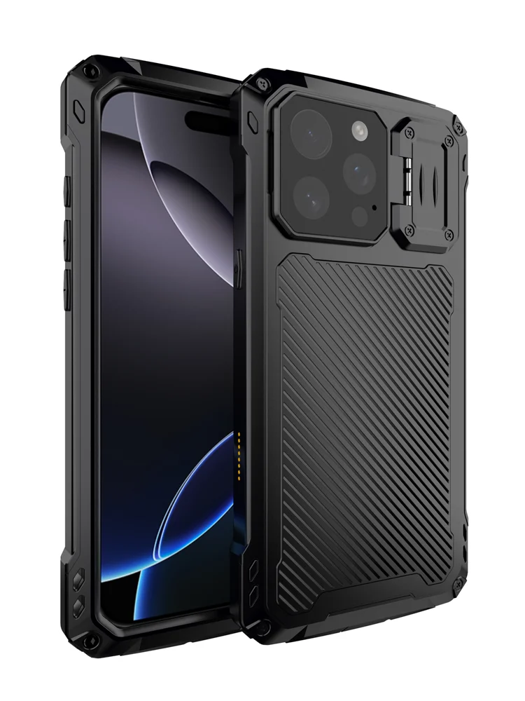 ELVEV Magnetic Heavy Duty Aluminum Metal Armor Case with Screen Protector