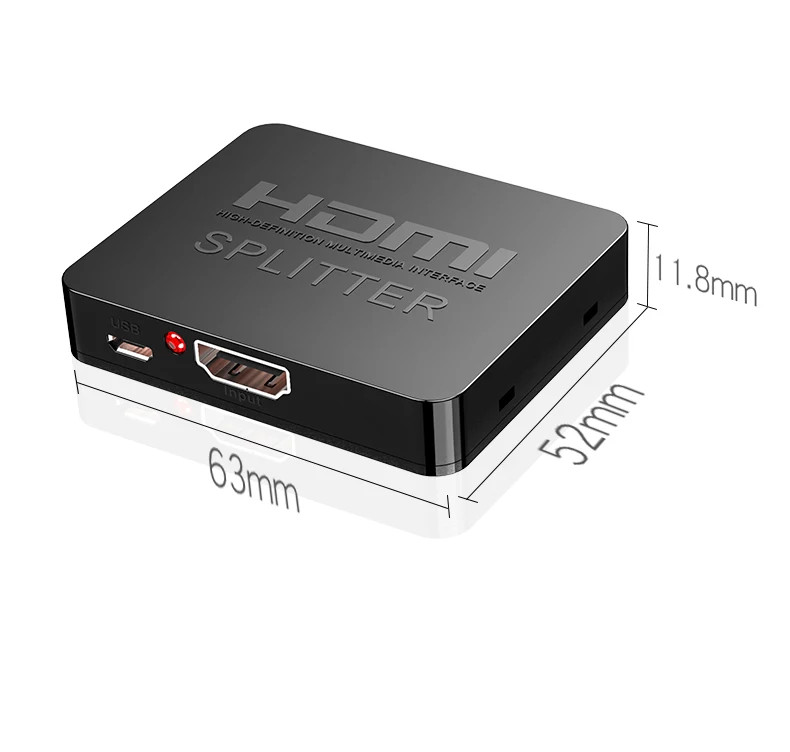 4K HDMI Splitter 1x2 Signal Amplifier HDMI Switch Splitter 1 in 2 out Box Video Distribut for Dual Monitors HDTV DVD PC PS3 Xbox