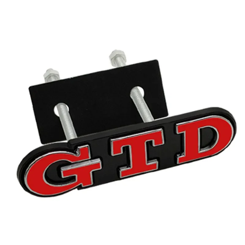 폭스바겐 폴로 골프 파사트 제타 시로코용 3D 금속 GTD 프론트 그릴 배지 엠블럼 스티커 데칼