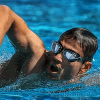 Silicone Swimming Goggles Adjustable Anti-fog Swim Eyewear Glasses UV Protection Waterproof Flat Transparent Goggles Beach