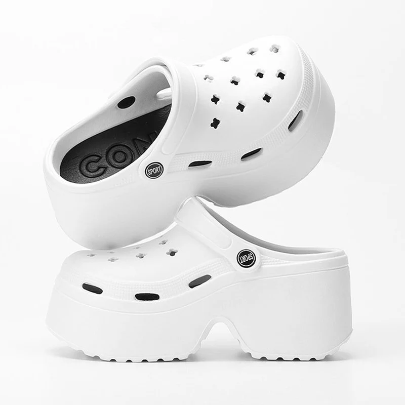 Thick Bottom Clogs Sandals for Women Closed Toe Chunky Platform Slippers Woman Summer Super High Wedge Heels Sandles Female platform sandals