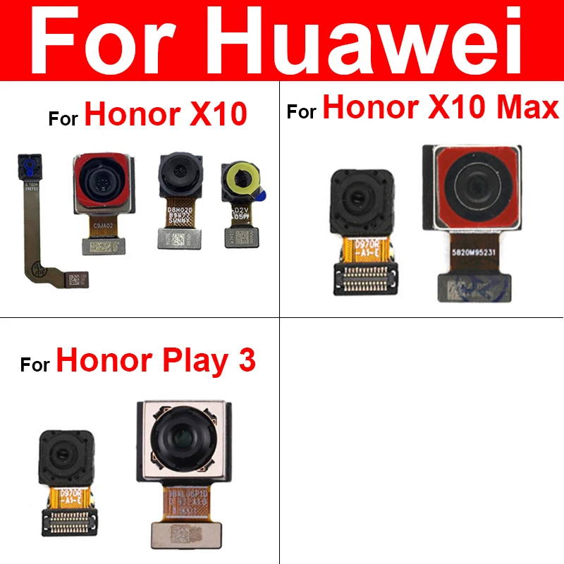 

Front Rear Main Camera For Huawei Honor X10 X10Max Play 3 Back Big Ultra Wide Camera Small Front Facing Camera Repair Parts