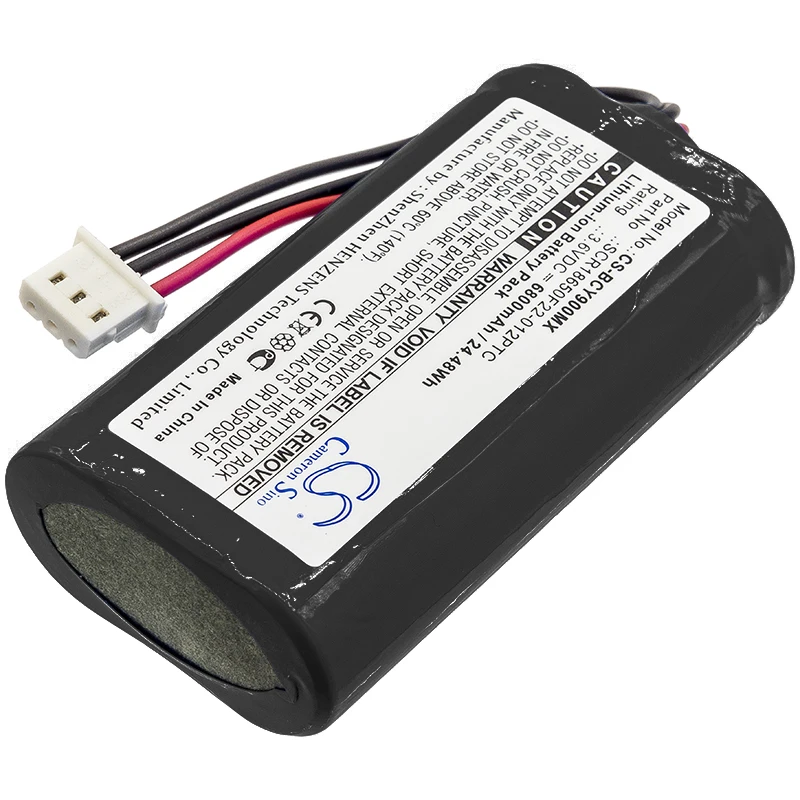 

Medical Battery For Bionet SCR18650F22-012PTC Bionet Oximete OXY9 Wave CameronSino Li-ion 3.60V 6800mAh / 24.48Wh Black