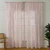 Lace Sheer Curtains with Scallop Ruffle Edge for Living Room Farmhouse Rustic Vintage Floral Embroidered Voile Panels Rod Pocket 1
