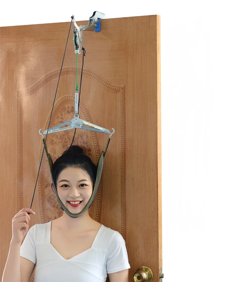 

Hanging Neck Traction Kit Adjustable Cervical Traction Device Chiropractic Neck Correction Stretcher Pain Relief Head Massager