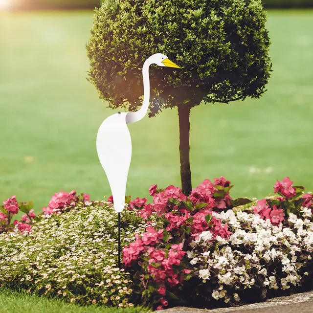 Kerti Flamingo Széljelző Szeszélyes Forgó Madár Szobor Teljesen Gyönyörű Egyedi Dinamikus Madárkert Udvar Dekoráció - Image 3