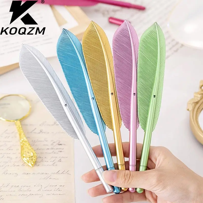 

1PC Beautiful Feather Shape Gel Pens 0.5mm Creative Kawaii Cute Neutral Pen Ink Pen Gift School Office Supplies Stationery
