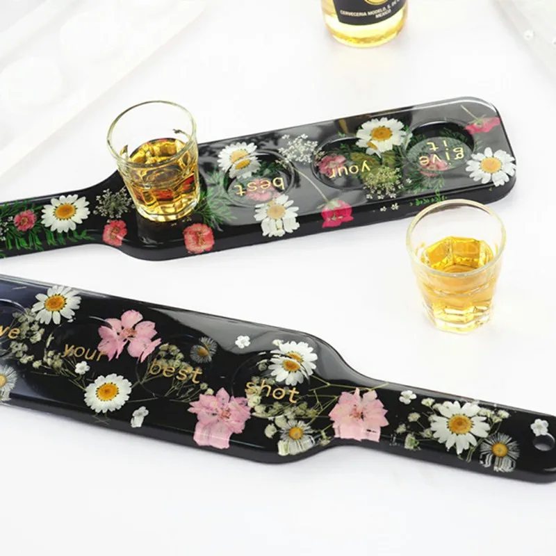 Vassoio porta bicchieri lungo in silicone fai da te, stampo in resina epossidica UV a quattro fessure per bicchieri da birra e vino_voghion.com