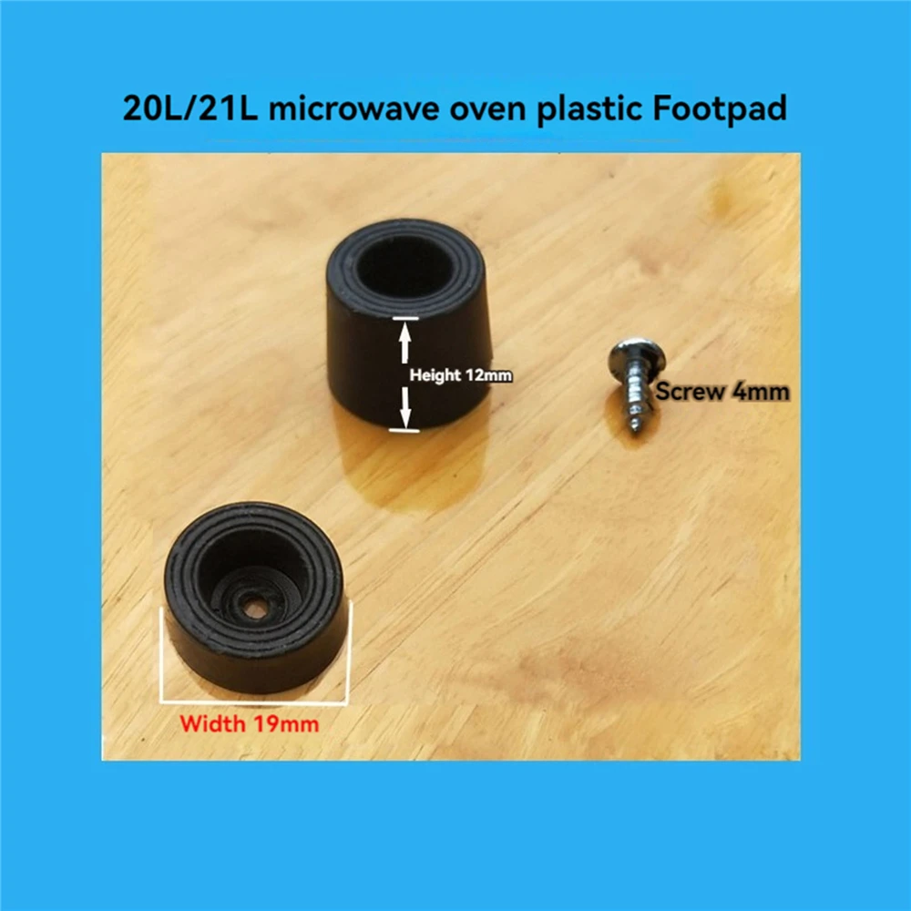 4Pcs Midea Microwave Oven Feet Pad Base Plastic Leg Fixed Support Floor Feet Pad 4 Screws Microwave Oven Accessories
