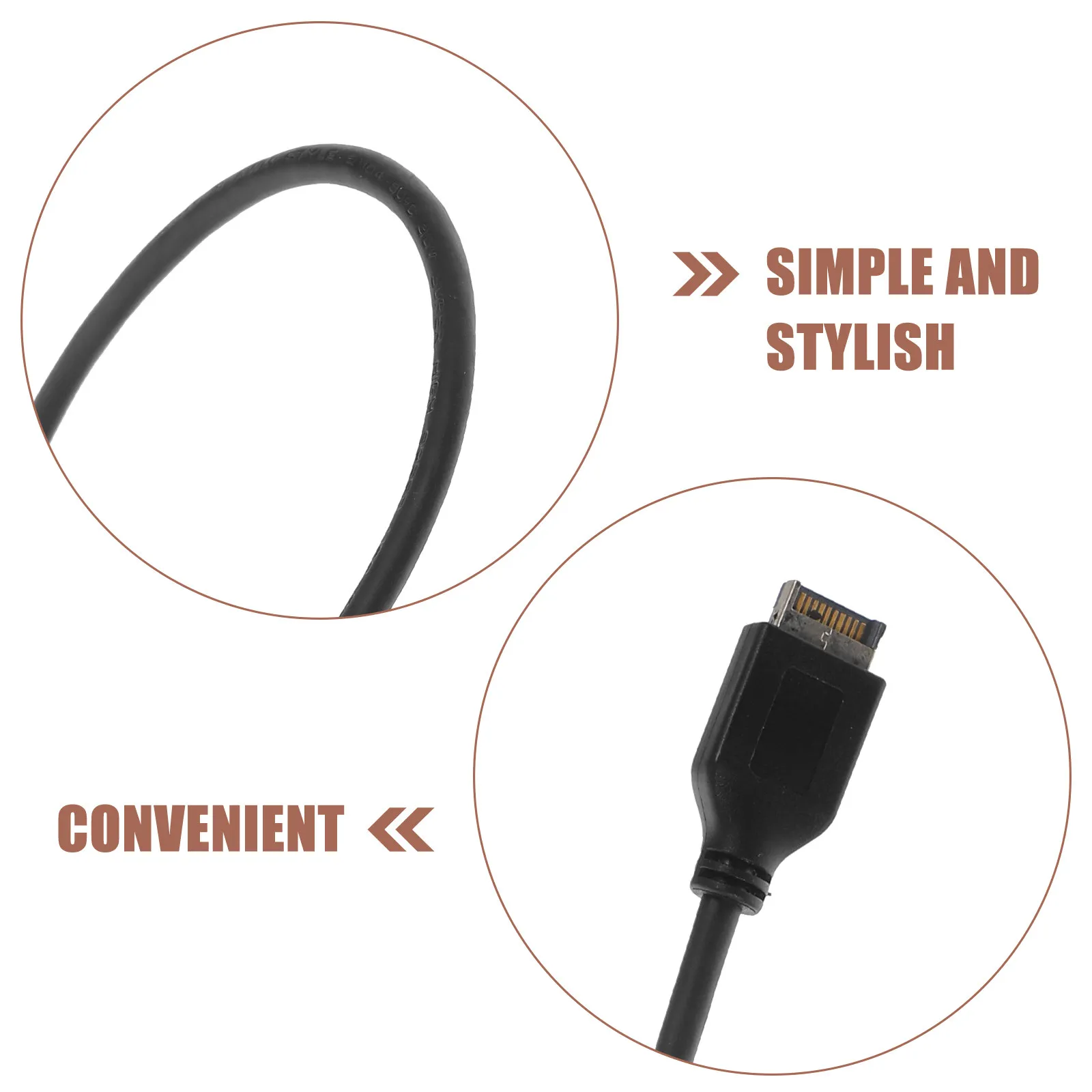 패널 마운트 USB 3.0 어댑터 케이블 - USB A 타입(수) 0.5m 연장 케이블 (컴퓨터 전면 패널 장착용 내부 헤더)