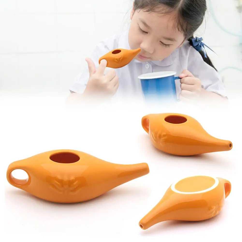 Ceramic Neti Pot Nose Changer Washing Irrigator Remover Leakproof Spout