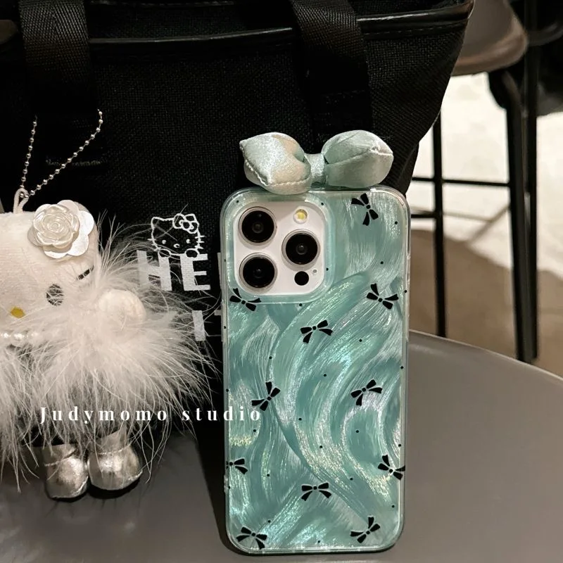 Dazzling Leopard Bowknot Cartoon Luxury Laser Hard Phone Case