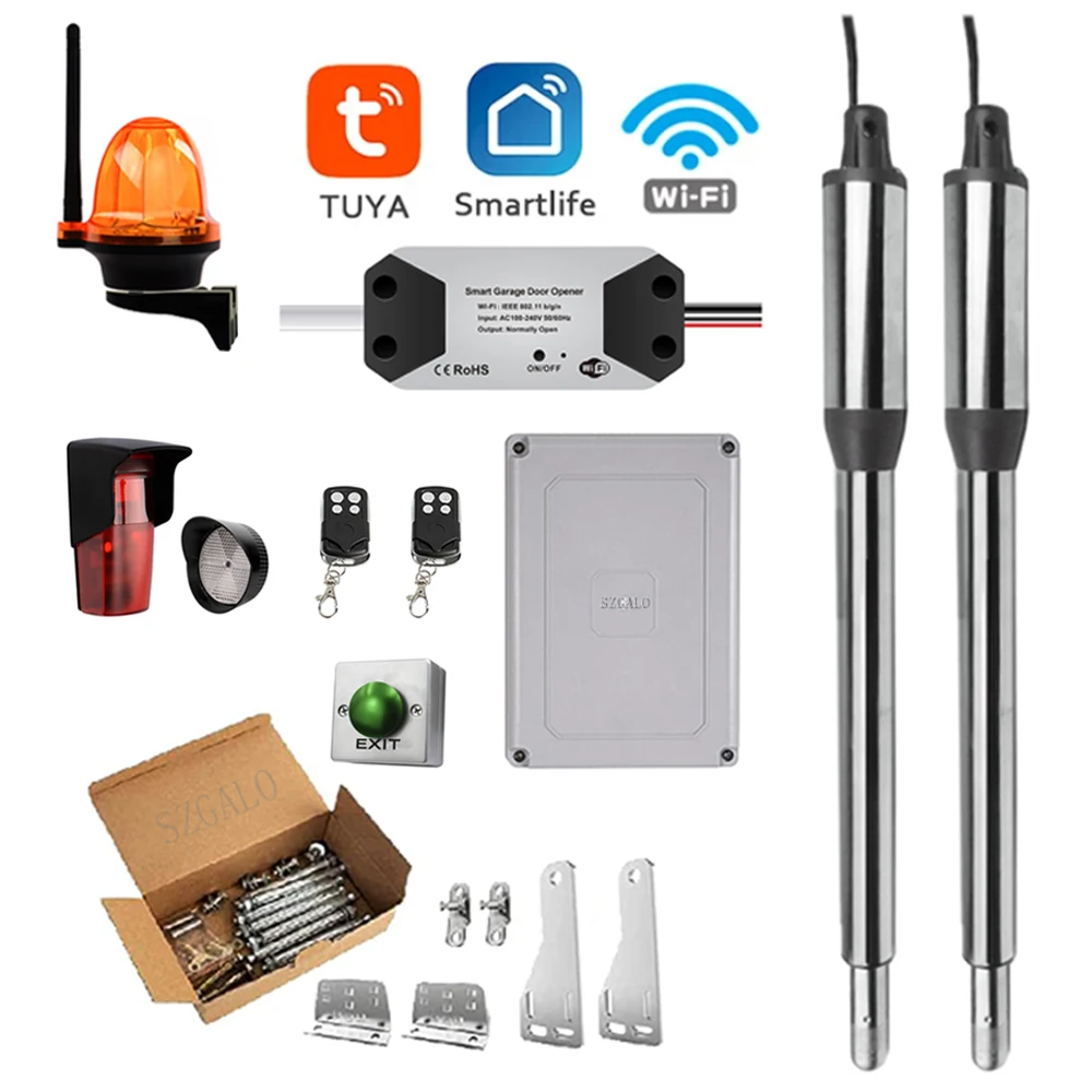 Tuya Wifi Automatic Gate Opener Home Farm Villa Swing Gate For 16' Long