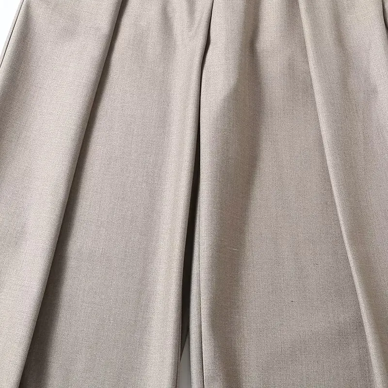Jenny&Dave Fashion Girl High Waisted Retro Trouers For Women Autumn New Pleated Loose Casual Pants