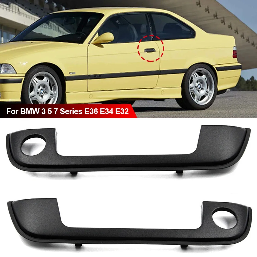 2/4개 자동차 도어 핸들 외장 키트 외장 키트 쉘 씰 포함 BMW E36 E34 E..