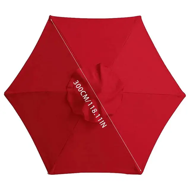 Parasol Csere Kendő Kültéri Teraszos Kerti Banán Esernyő Takaró Vízálló Napfényes Lombkorona 6 Bordához - Image 6