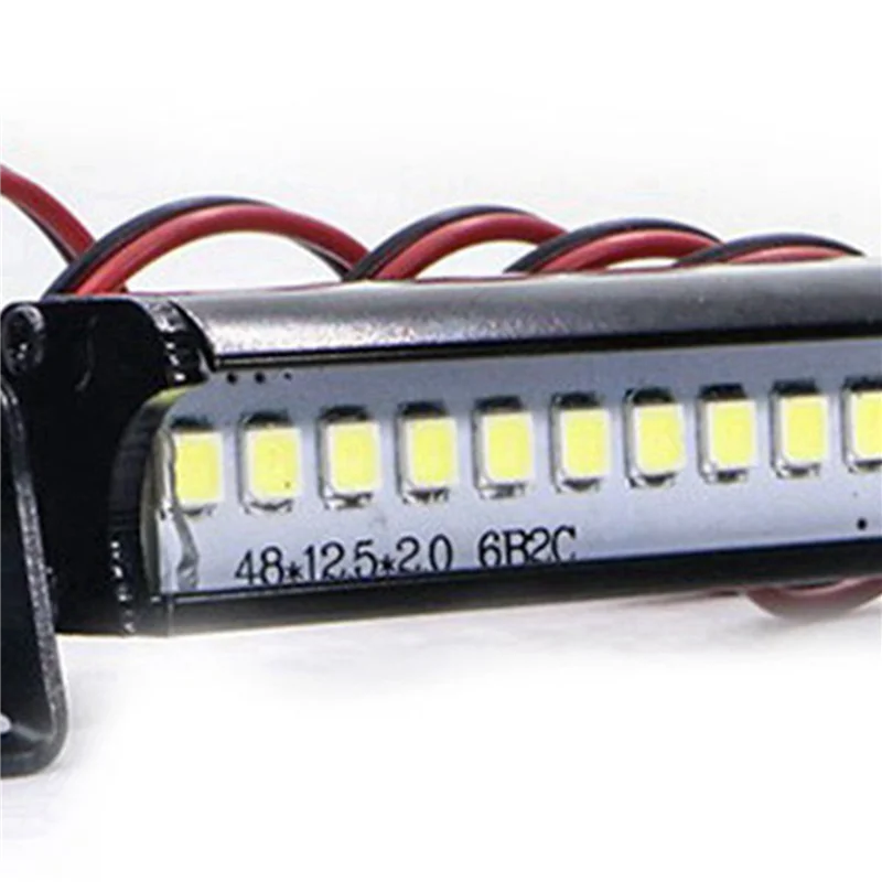 AY14 -1Pcs RC 12 LED 라이트 바 금속 지붕 램프 Traxxas SCX10 KM2 CC01 RC4WD D90 90046 90047 RC 크롤러, 50Mm/1.97 인치