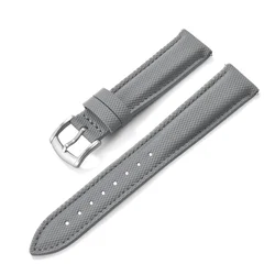 Premium Waterproof Sailcloth Wristband with Quick Release - Universal Fit - 22mm (Gray - Silver)
