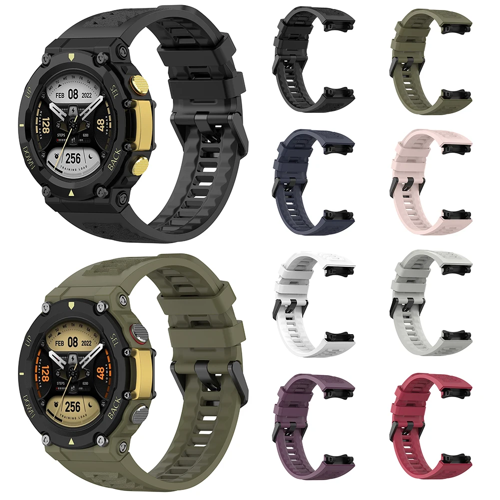 Correa de silicona para reloj Amazfit t-rex 2 T Rex Pro, repuesto de  pulsera deportiva para Huami Amazfit t-rex - AliExpress