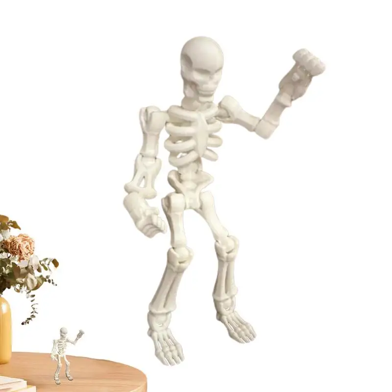 

Haunted House Horror Props Ornament Toys Fun Creative Model Kid Toy Simulated Movable Skeleton Model With Multiple Joints