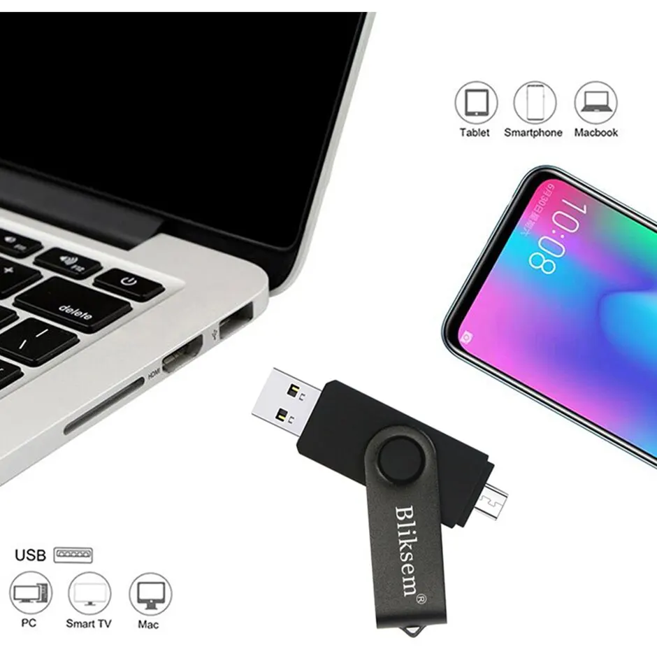 Bliksem OTG Flash Drive 32GB 64GB High Speed USB2.0 for PC Mobile Phone USB Metal Mini Pen Drive 32GB USB Flash Drive 64GB