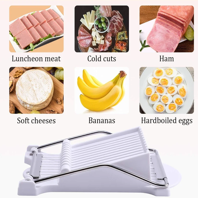 Lunch Meat Slicer Multifunctional Stainless Steel Ham Fruit Vegetable Egg Cheese Kitchen Gadget