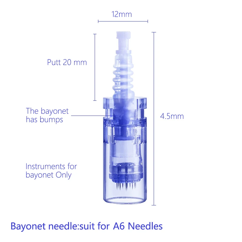 50PCS DermaTool Bayonet Needles Cartridge for Dr Pen A6 Nano/12 Pin/24 Pin/36 Pin/42 Micro Skin Needling Replacement Head