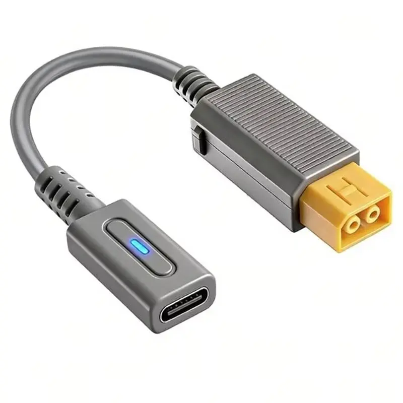 블루 LED 12Cm 짧은 타입-C 암형 Wiiu 전원 케이블(컴팩트 게임 설치용)