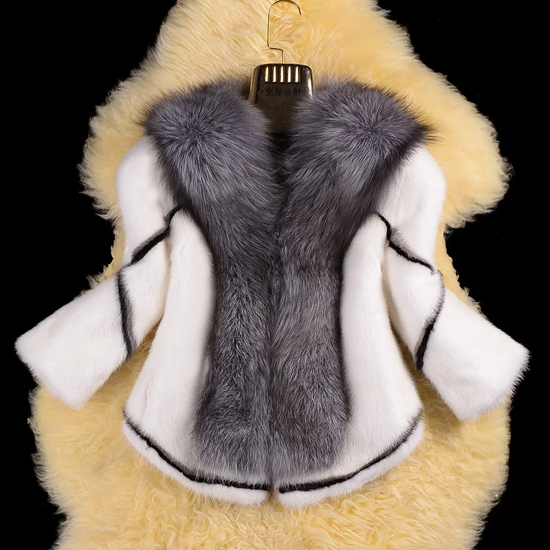

female 2023 new mink fur fur mink coat fur short paragraph Haining silver fox fur collar