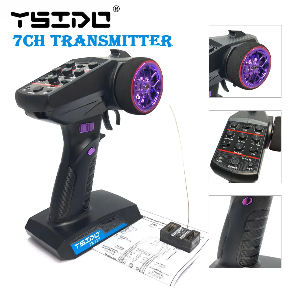 Transmisor Y Receptor De 4 Canales 2.4GHz Para Coche Y Barco RC, Con Función De Freno Y Fallo A Tierra, Alcance De 400-500 Metros, Compatible Con Baterías De 4.8V A 12V, Para Principiantes Y Expertos
