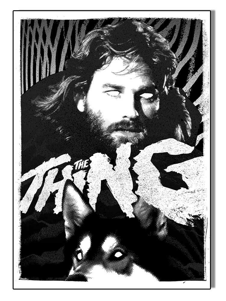 thumbnail image 1 of Classic Horror Movie The Thing Posters Print Canvas Painting John Carpenter Wall Art Picture For Bedroom Home Decoration, 1 of 5