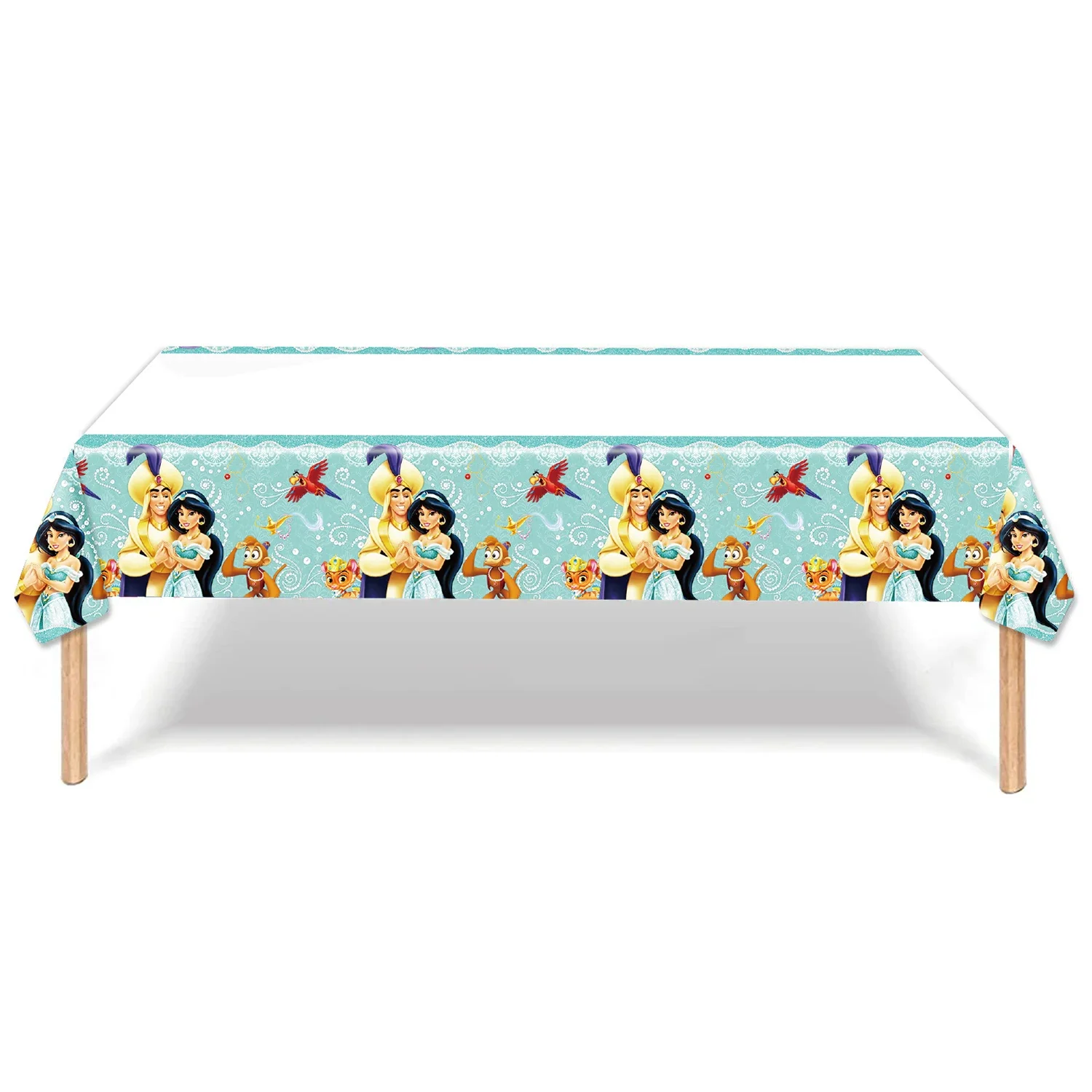 Birthday tableware set Birthday party supplies Party supplies Disposable tablecloth Princess Jasmine Birthday Party Decor Disposable Tableware Cup Plate Tablecloth Balloon Banner Set Baby Shower Supplies