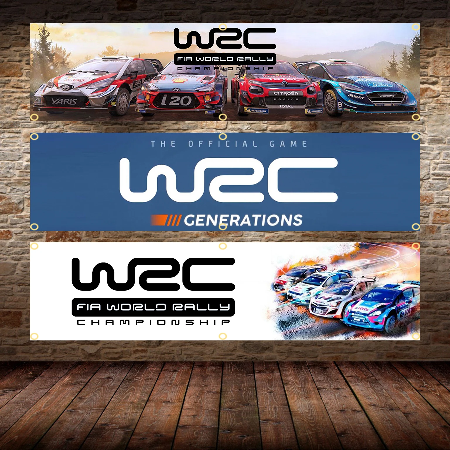 

60X240cm World Rally Championship WRC Banner Flag Polyester Printed Garage or Outdoor Decoration Tapestry