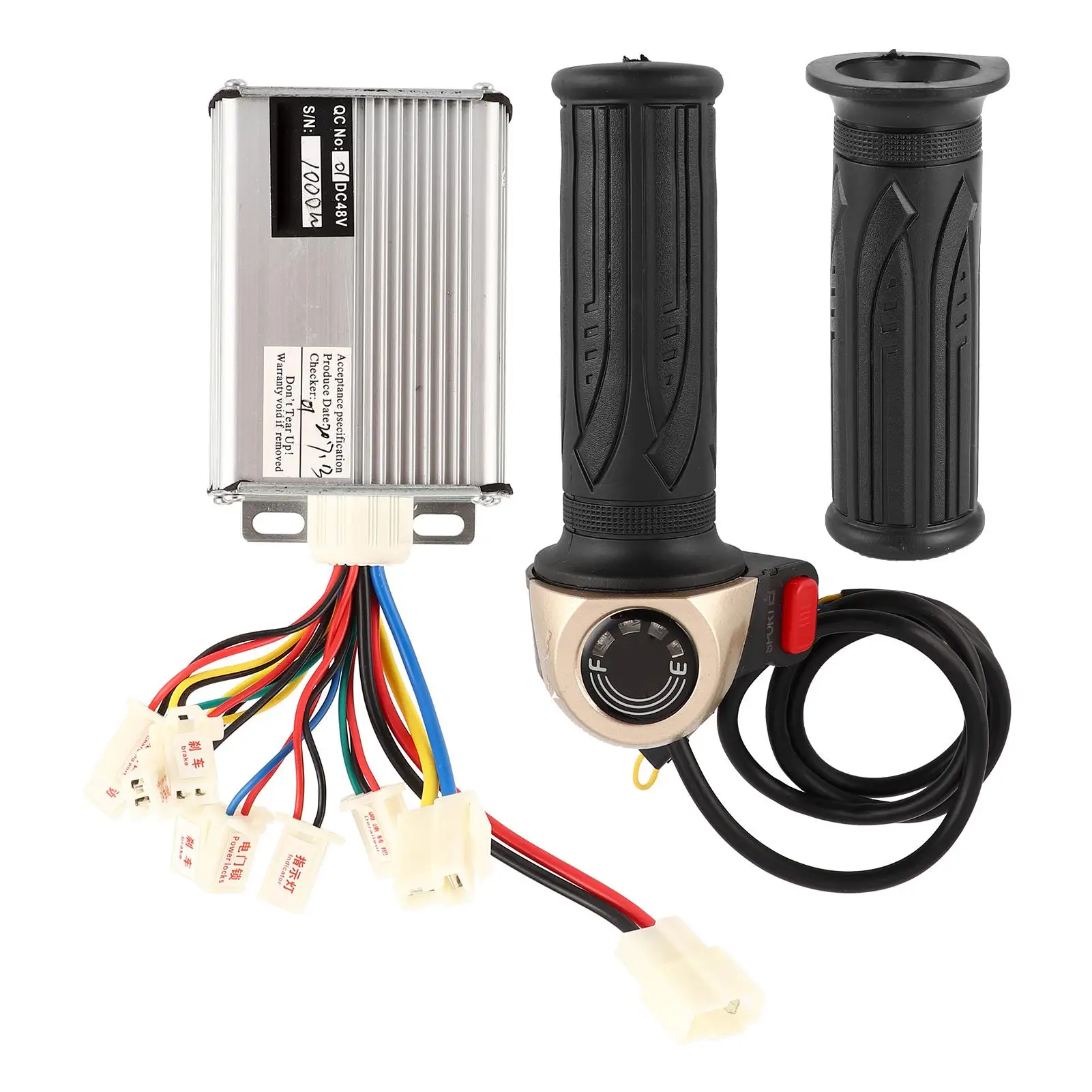 48V 1000W E-Bike Brushless Motor Controller Set with Power Display & Handlebar Rotation for Scooters