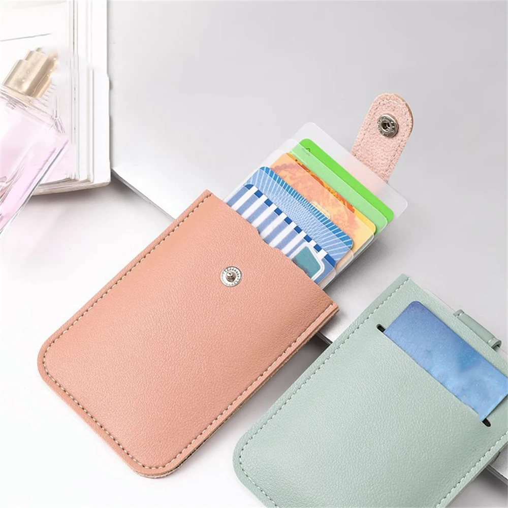 1개입 풀아웃 카드 패키지 일체형 은행 신용카드 PU 가죽 휴대용 얇은 카드 홀더 유니섹스 카드 홀더