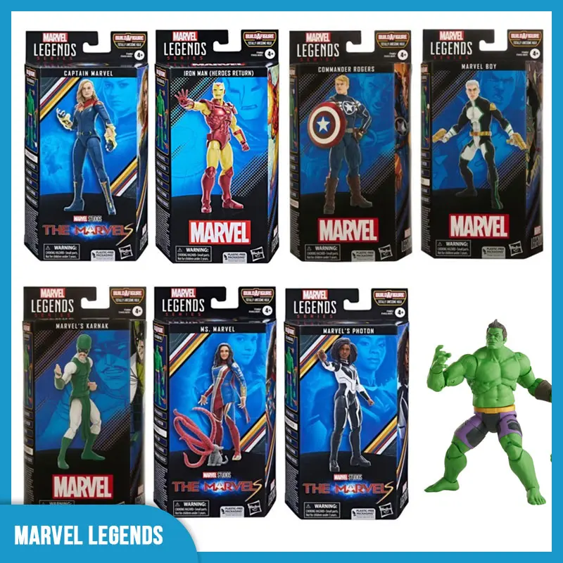 

Marvel Legends Captain America Iron Man Hulk Captain Marvel Photon Karnak Marvel Boy Commander Rogers 6" Action Figure Gift Toys