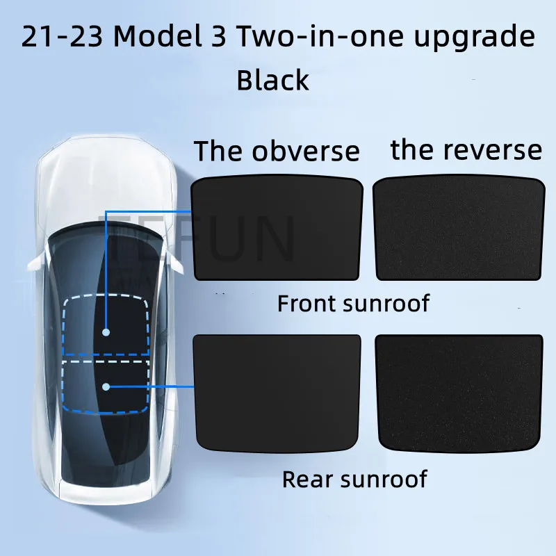 Für Tesla Modell 3 Y 2023 modell Y Vorne Hinten Schiebedach