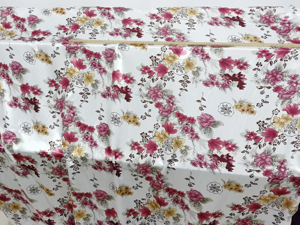 1 Meter x 1,48 Meter Vintage Blumen-Karo-Patchwork-Satin-Stoff, weiches Charmeuse-Material – Detail 36