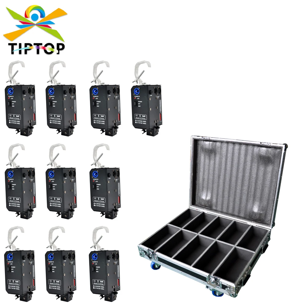 TIPTOP Flightcase 10in1 Packing DMX/Manual Curtain Drop 100W Release Falling Controller Power in/out Con Electromagnetic Lock