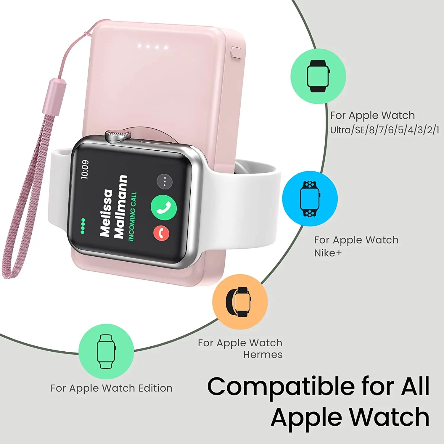 LVFAN Apple Watch用 充電器 USBA マグネット式 アップルウォッチ用 ワイヤレス充電器 磁気充電器 ケーブル不要