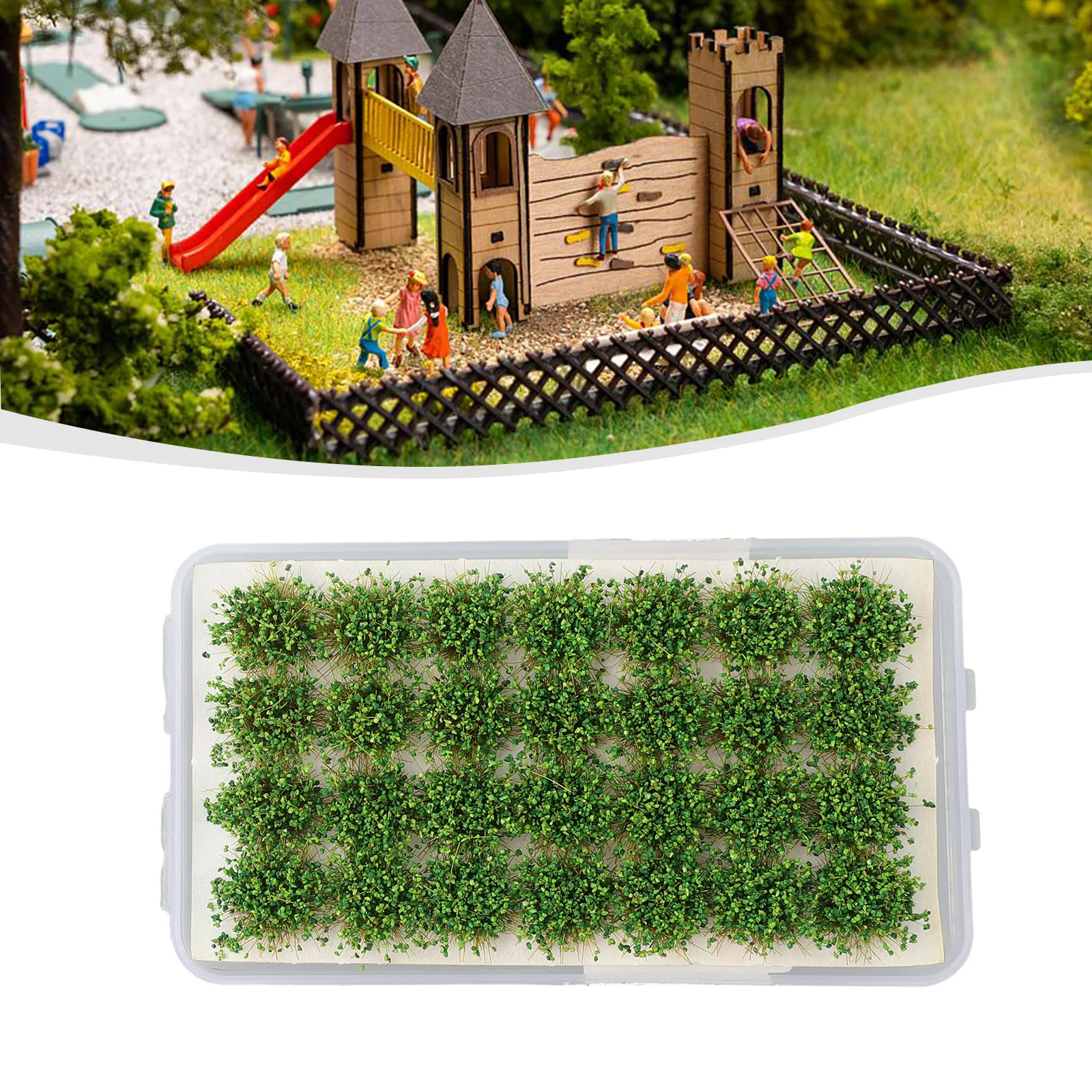 

Model Adhesive Static Grass Tufts Military Models Miniature Scenery Scene Grass Cluster Soldiers Train Models Indoor