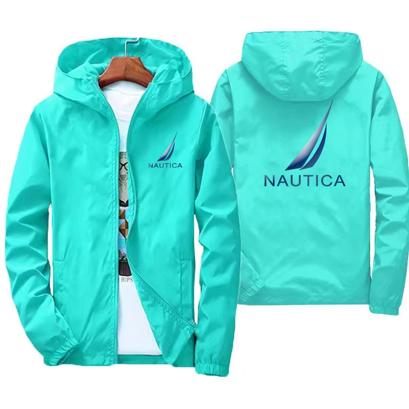 

NAUTICA Spring and Autumn Men's Windbreaker Mountaineering Raincoat Men's Summer Jacket Outdoor Waterproof Coat Fishing Jacket